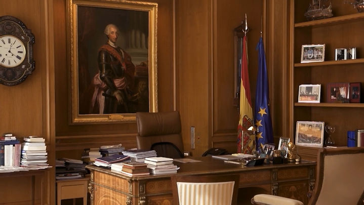 Imagen del despacho de Felipe VI / Telemadrid