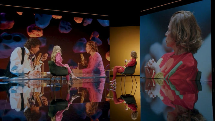 Ágatha Ruiz de la Prada en 'Ratones Coloraos' con Jesús Quintero / DIEZ MOMENTOS