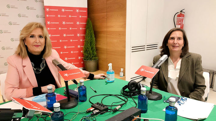 Isabel Bauluz, gerente de AECC-Madrid, en 'Madrid Directo', con Nieves Herrero / Telemadrid