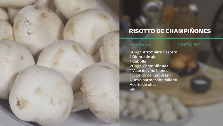Receta de risotto de champiñones