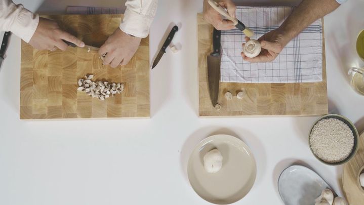 Receta de risotto de champiñones