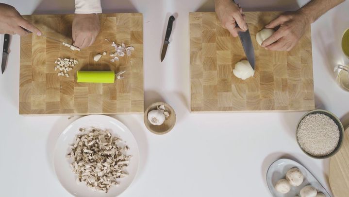 Receta de risotto de champiñones