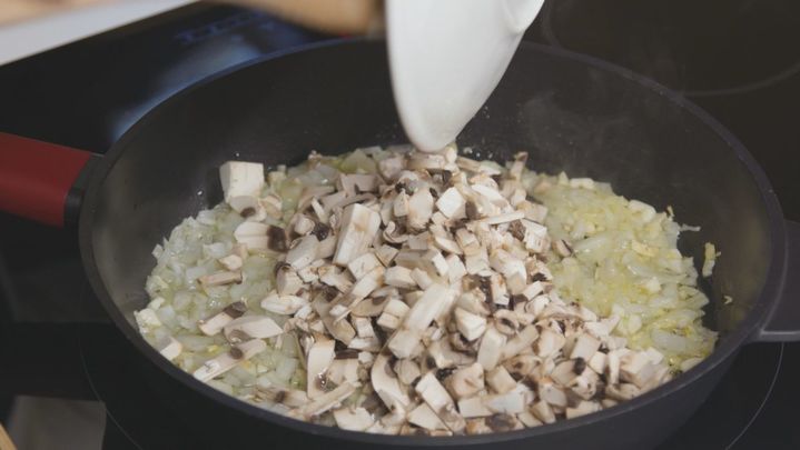 Receta de risotto de champiñones