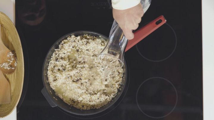 Receta de risotto de champiñones