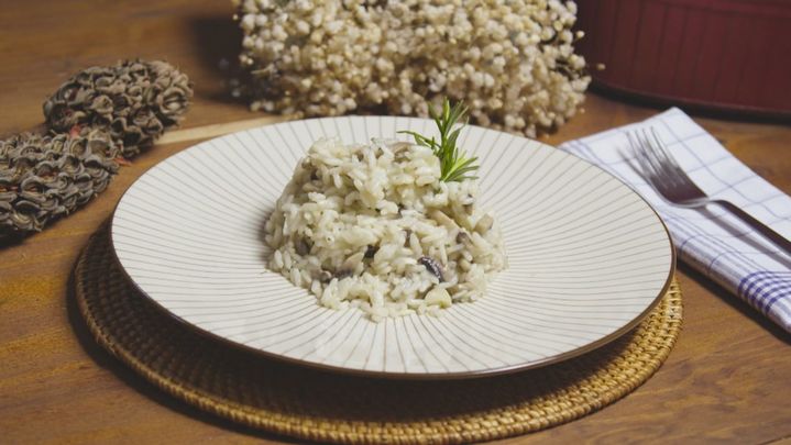 Receta de risotto de champiñones