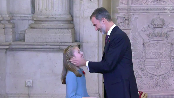 El Rey junto a la princesa Leonor / Telemadrid