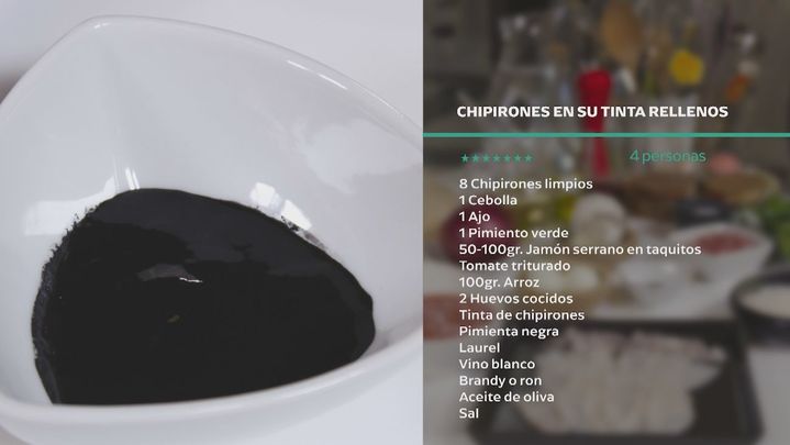 Receta de chipirones en su tinta rellenos