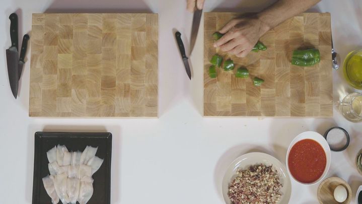 Receta de chipirones en su tinta rellenos