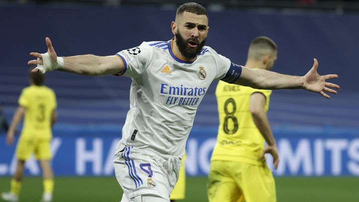 Karim Benzema celebra un gol ante el Chelsea en la Champions League / EFE