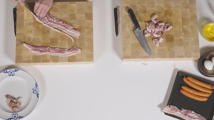 Receta de gachas con chistorra