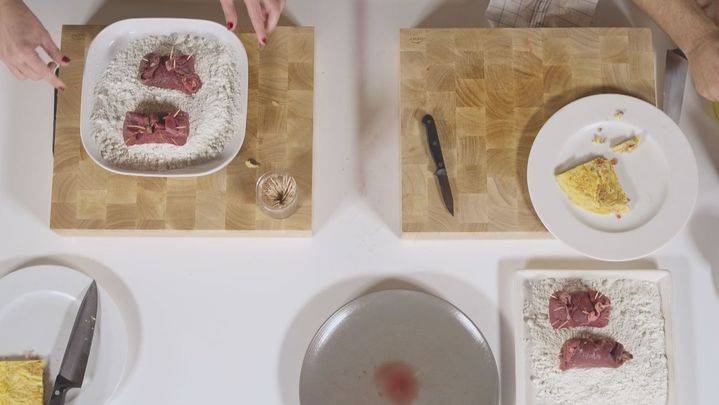 Receta de filetes de ternera rellenos