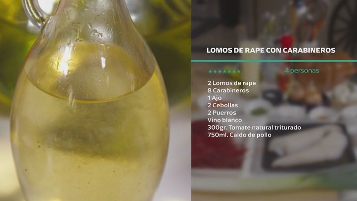 Receta de lomos de rape con carabineros