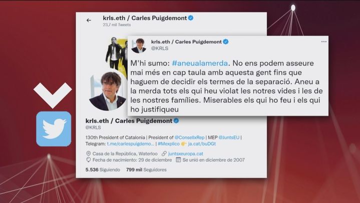 Tweet de Carles Puigdemont / REDACCIÓN