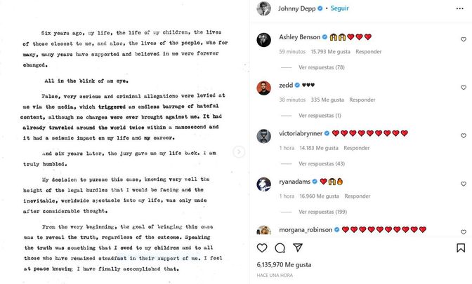 Instagram de Depp / INSTAGRAM