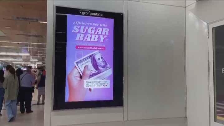 Cartel sobre el Sugar Baby en Metro de Madrid / REDACCIÓN