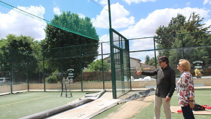 Visita municipal a los trabajos en las pistas de pádel / AYTO VILLAR DEL OLMO