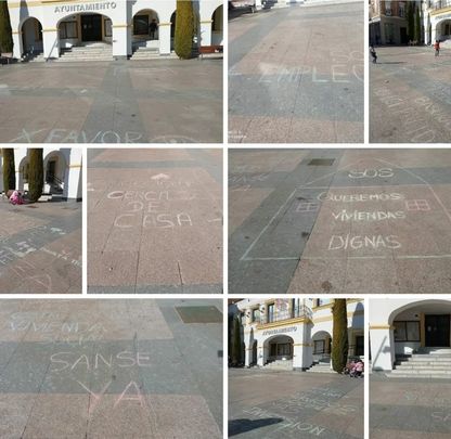 Pintadas con tiza / Plataforma Ciudadana de San Sebastián de los Reyes