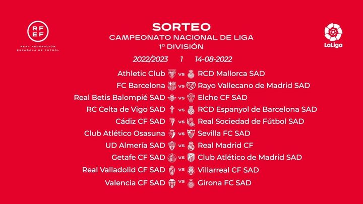 Primera jornada de Liga / RFEF