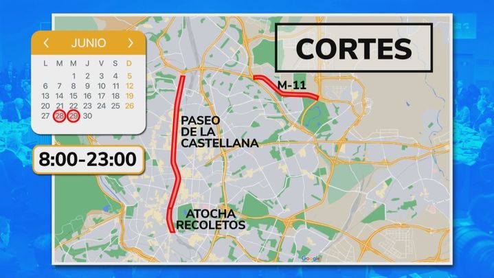 Cortes de tráfico durante la Cumbre de la OTAN en Madrid / Telemadrid.es