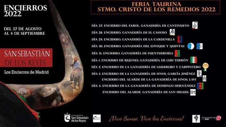 Cartel Encierros 2022 ganaderías que participan / REDACCIÓN