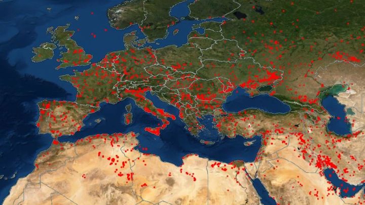 Incendios en Europa / NASA