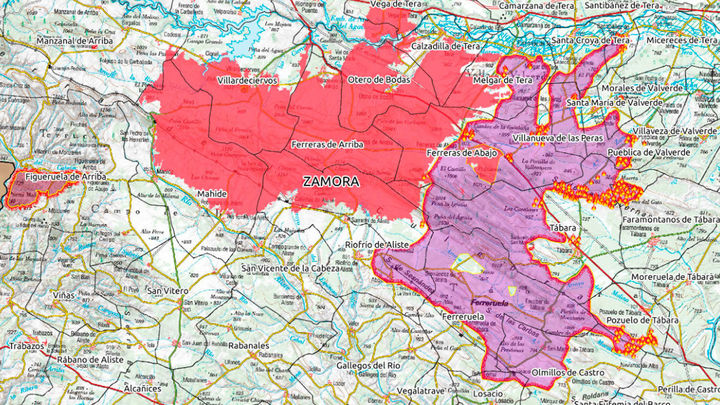 Mapa del incendio de Losacio / Educación Forestal