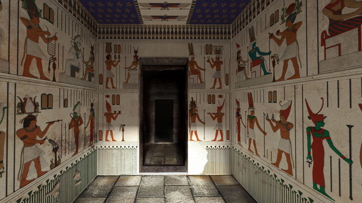 Recreación de la capilla original de Adijalamani en el Templo de Debod / MEMORIA DE MADRID