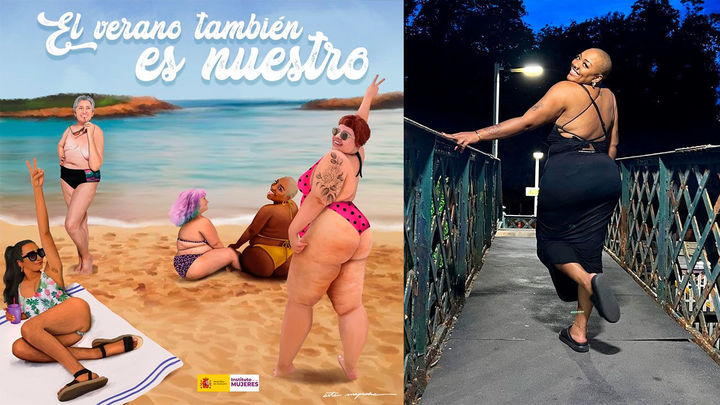 Otra de las modelos utilizadas en el cartel del Ministerio de Igualdad / REDACCIÓN