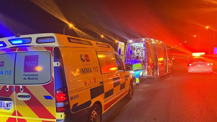 Accidente de moto en la autovía M-50 a la altura de San Fernando de Henares / Summa 112