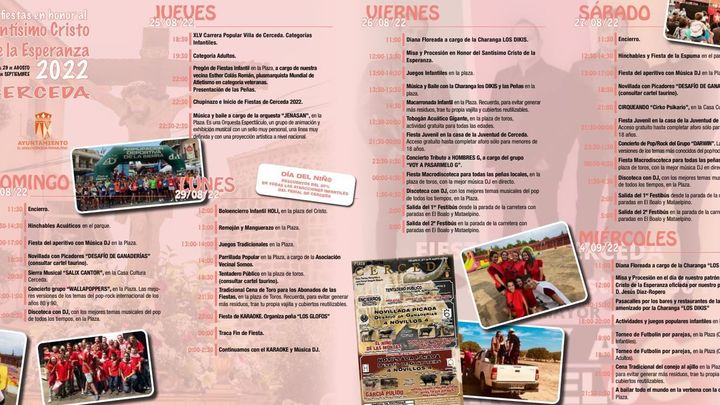 Programa fiestas Cerceda / Ayuntamiento de Cerceda