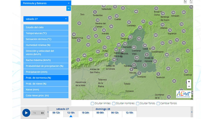 Aviso por tormentas en Madrid (Aemet) / REDACCIÓN