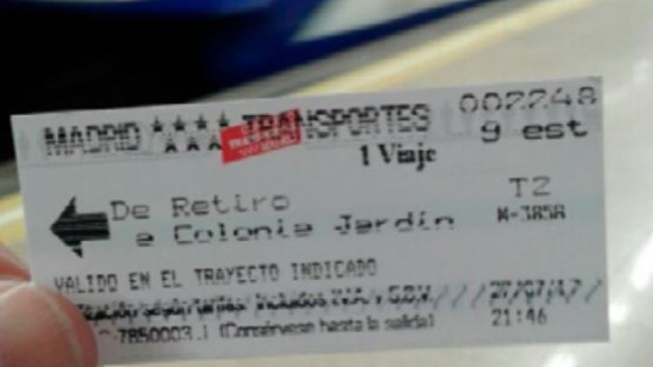 Uno de los últimos billetes en papel / Consorcio de Transporte de Madrid