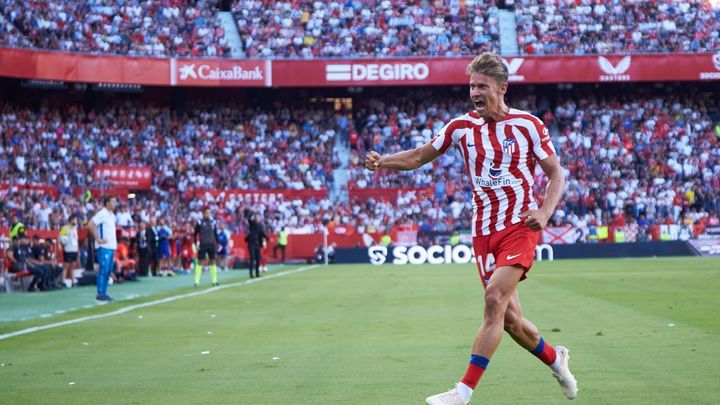 Marcos Llorente celebra su gol frente al Sevilla / EUROPA PRESS