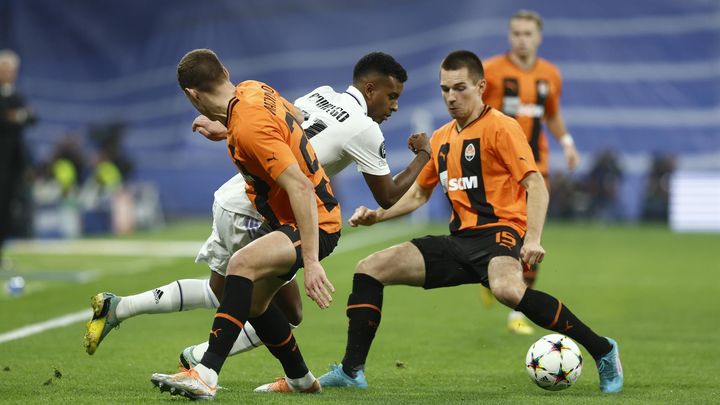 Rodrygo ante el Shakhtar / EFE