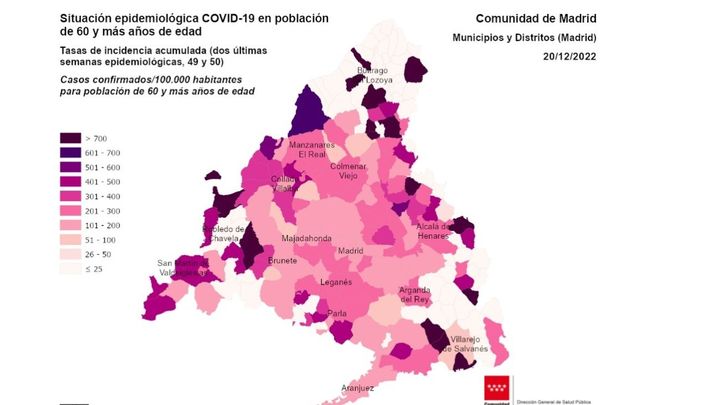 MAPA COVID / CONSEJERIA DE SANIDAD