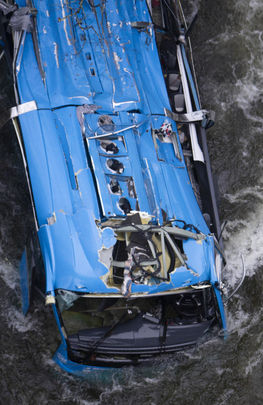 Accidente de un autobús en Pontevedra / EFE