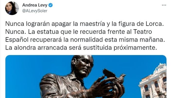 Levy a través de Twitter / Twitter