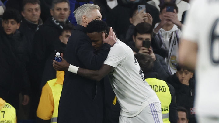 Ancelotti y Vinicius / EFE