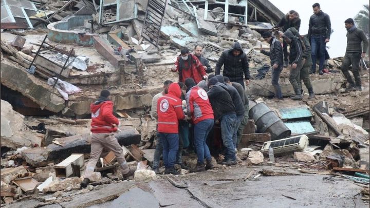 Trabajadores de la Media Luna Roja en el terremoto de Siria / CRUZ ROJA