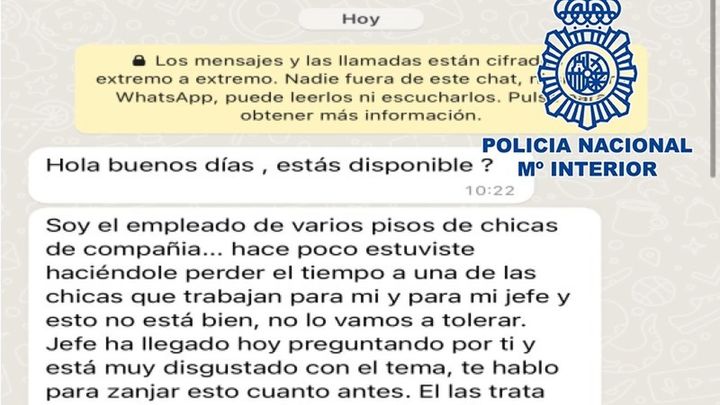 Estafa citas sexuales / POLICIA NACIONAL