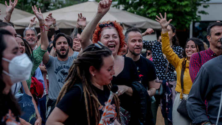 Clase abierta de swing y rock and roll en las fiestas de Malasaña 2022 / EUROPA PRESS