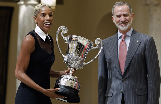 Yulimar Rojas y el rey Felipe VI / EFE