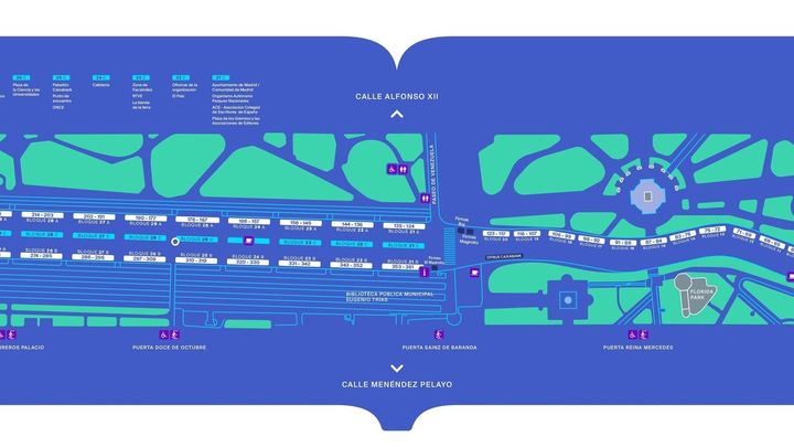 Plano de la Feria del Libro de Madrid / FLM