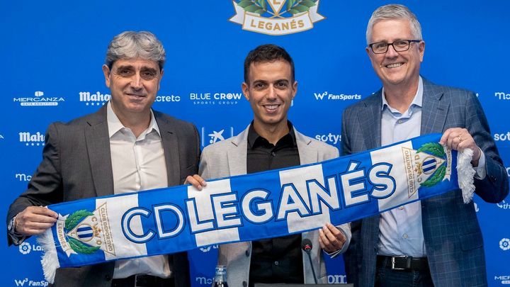 Txema Indias, Borja Jiménez y Jeff Luhnow / CD LEGANES