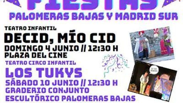 Cartel de las fiestas de Palomeras Bajas y Madrid Sur / Distrito Puente de Vallecas