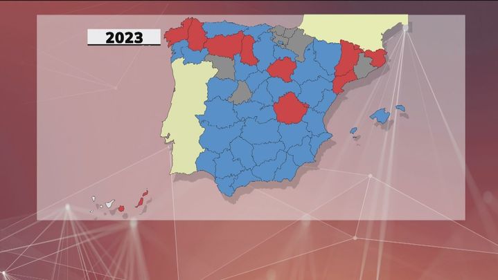El posible color de los Ayuntamientos de las capitales de provincia / Emisión