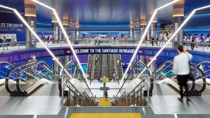 Futuro interior de la estación de Metro Santiago Bernabéu / Metro de Madrid