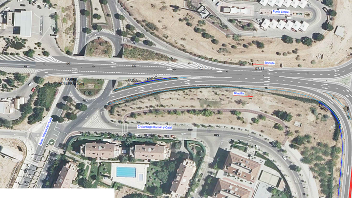 Esquema del nuevo nudo de conexión M-513 / M-50 en Boadilla del Monte / AYTO BOADILLA DEL MONTE