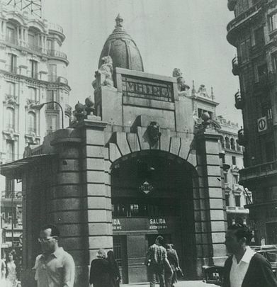 El desaparecido templete de la estación de Metro de Gran Vía, obra de Antonio Palacios / METRO DE MADRID