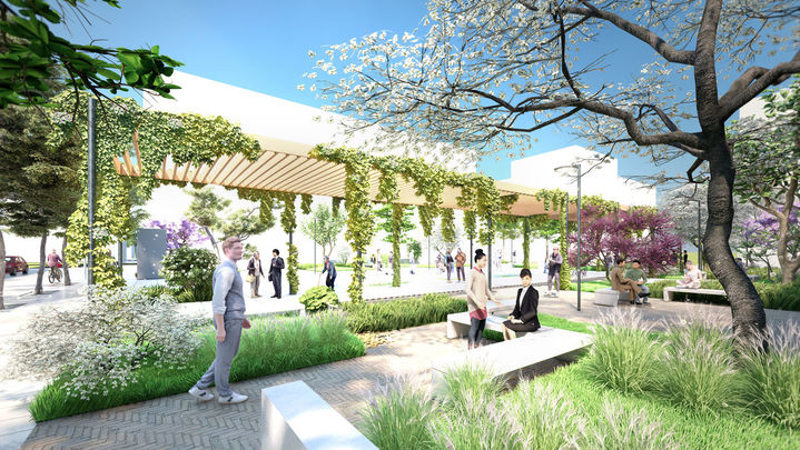 Imagen de cómo quedará la Plaza de Julián Marías en el distrito de Usera / AYUNTAMIENTO DE MADRID